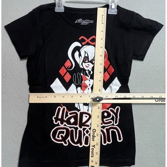 Harley Quinn SuperHero Girls Shirt Women Tee Black T-Shirt Sleeve Medium Cotton - Picture 2 of 5